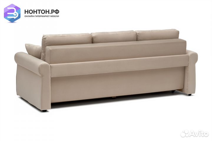 Диван еврокнижка Лира 3-х местный бежевый