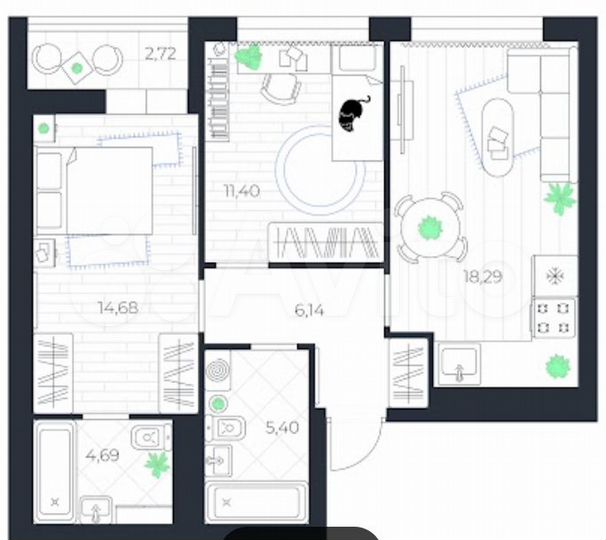 3-к. квартира, 70 м², 10/14 эт.