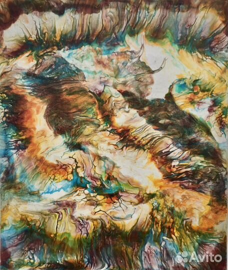 Картина, техника Флюид Арт