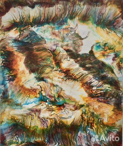 Картина, техника Флюид Арт