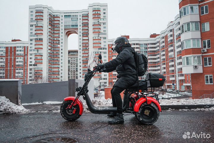 Электротрицикл white siberia PRO trike 3000W RED