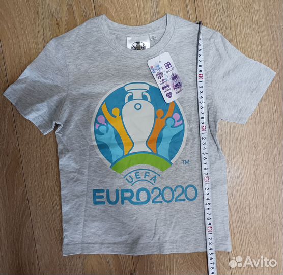 Футболка р. 128 новая uefa euro 2020