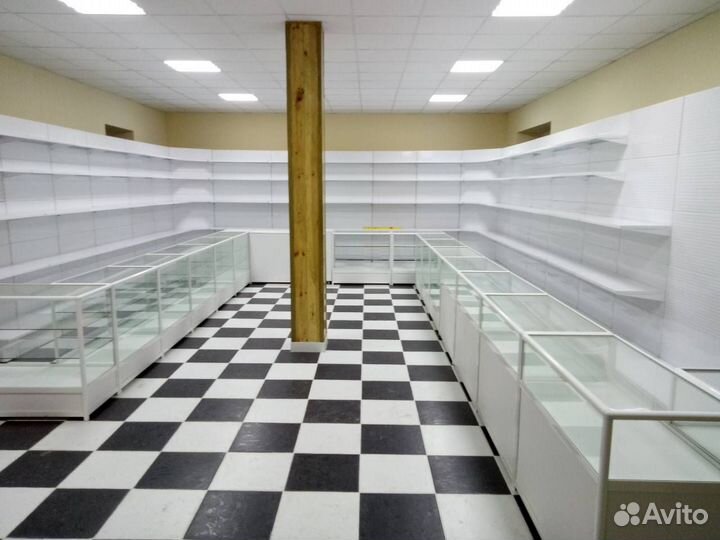 Витрины стеклянные из профиля Стеллажи