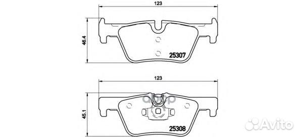 Колодки торм.зад. P06071 Brembo