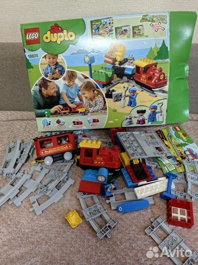 Lego duplo поезд на паровой тяге