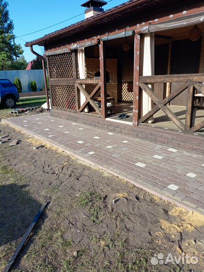 Укладка тротуарной плитки