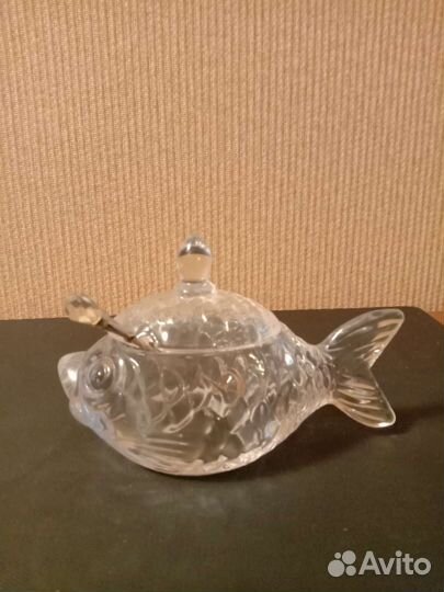 Икорница рыбка стекло