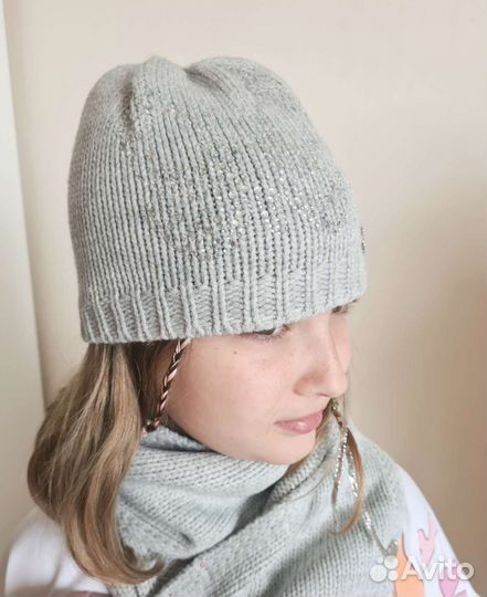 Шапки-шарфы-варежки на девочку от 3-7лет из Италия