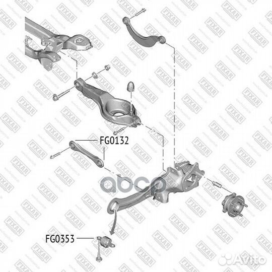 Сайлентблок заднего рычага перед FG0353 fixar