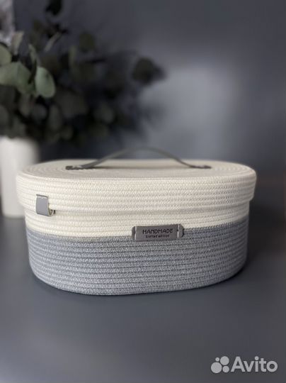 Корзина из хлопкового шнура