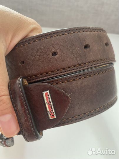 Ремень кожаный коричневый Corneliani