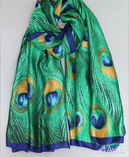 Палантин перо павлина