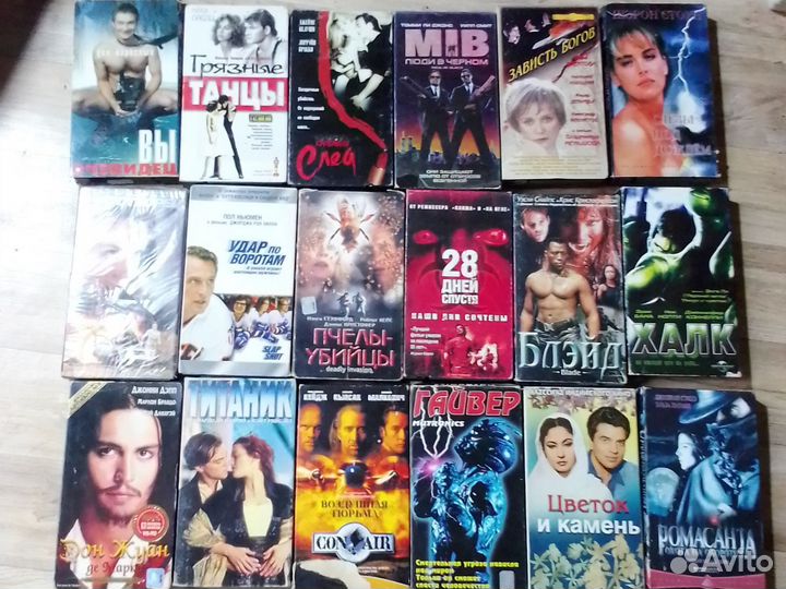 Видеофильмы на видеокассете разная тематика
