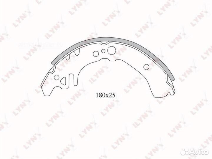 Lynxauto BS-7509 Колодки тормозные барабанные зад