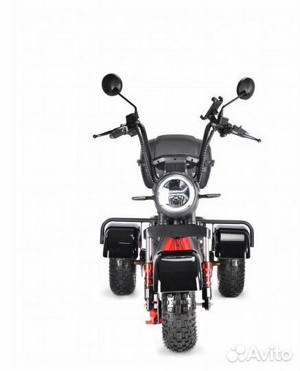 Электроскутер White Siberia trike mini 1500W black