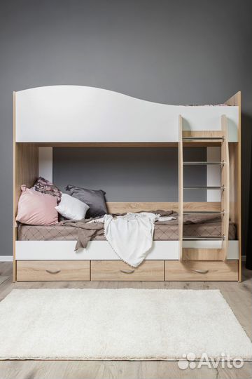 Кровать Mamamia двухъярусная с ящиками кр-05
