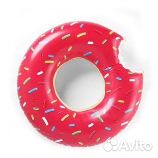 Новый Надувной круг пончик 90 см диаметр