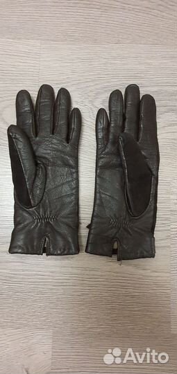 Перчатки женские кожаные