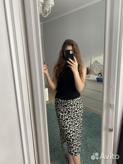 Юбка леопардовая