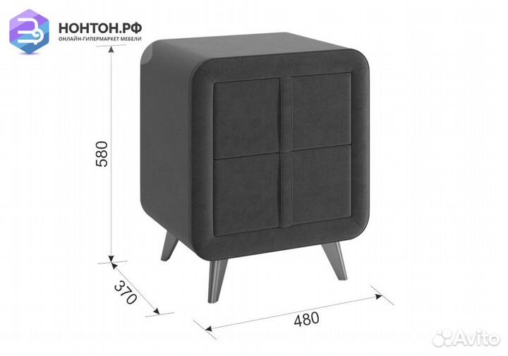 Тумба прикроватная Софи бронза