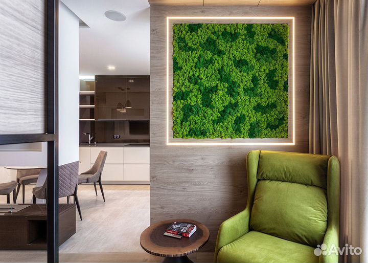 Панно из мха и растений / озеленение