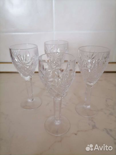 Хрустальные рюмки на ножке СССР