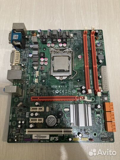 Материнская плата ECS H55H-M (V1.0) + i5-650