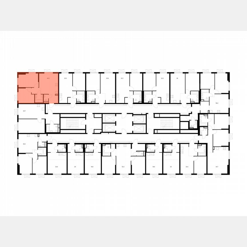 2-к. квартира, 48,5 м², 8/24 эт.