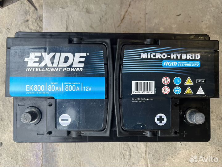 Аккумулятор Exide AGM EK800