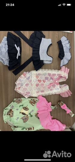 Пакетом Купальники новые от 6 до 12 месяцев