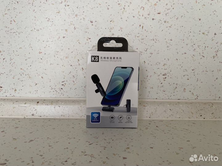 Беспроводной петличный микрофон петличка с клипсой