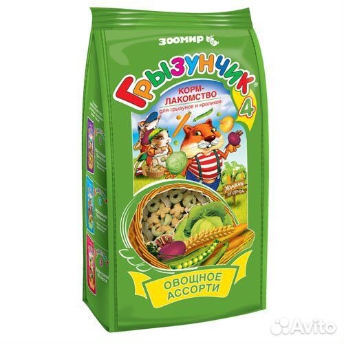 Зоомир Корм-лакомство для грызунов и кроликов Грыз