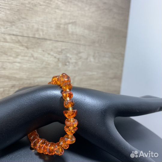Винтажный Браслет Янтарный Ретро