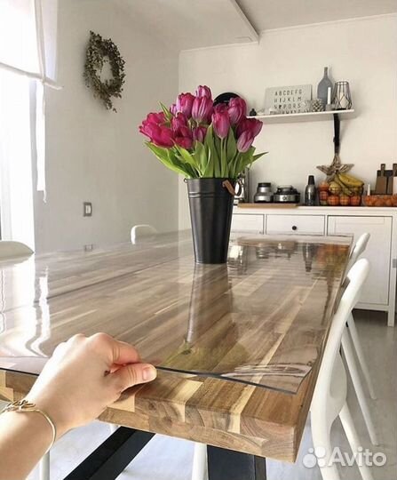 Силиконовая прозрачная скатерть