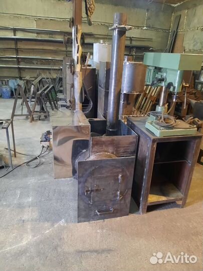 Печь для бани с баком