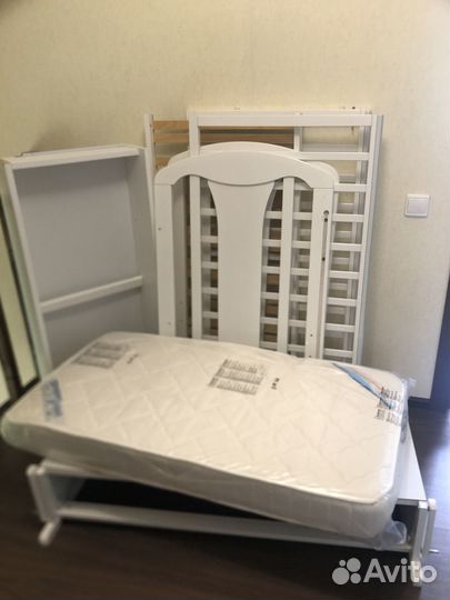 Детская кроватка Можга Красная звезда белая