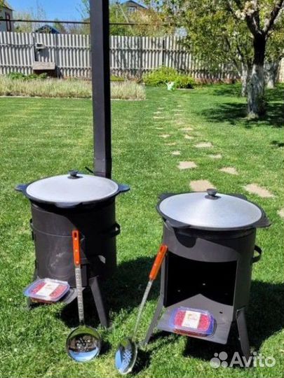 Казан чугунный,узбекский(с крышкой)