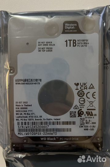 Western Digital Black 1TB WD10spsx Оригинал Новые