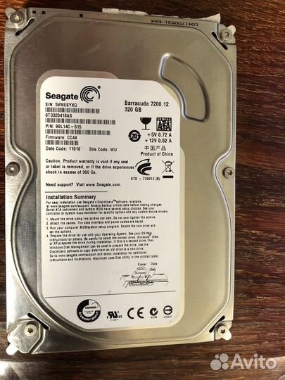 Жесткий диск 320 гб Seagate