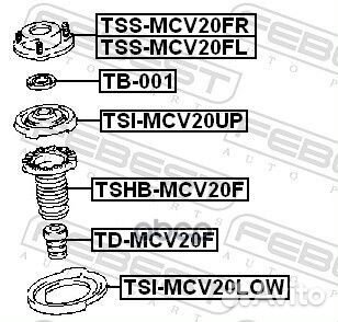 Проставка пружины верхняя TSI-MCV20UP tsimcv20U