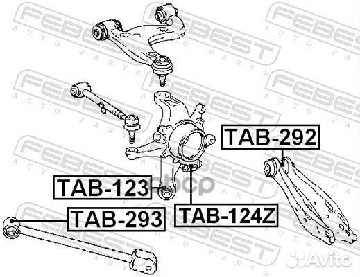 Сайлентблок (плавающий) задней цапфы toyota LC