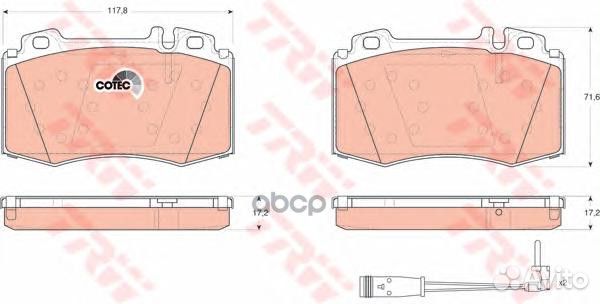 Колодки тормозные MB W203/W211 -08 перед. GDB15