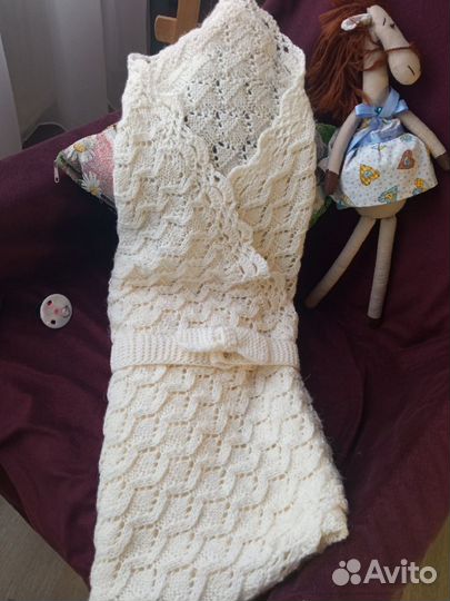 Вязанный плед детский