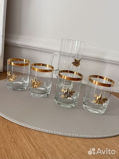 Кувшин со стаканами охотничий