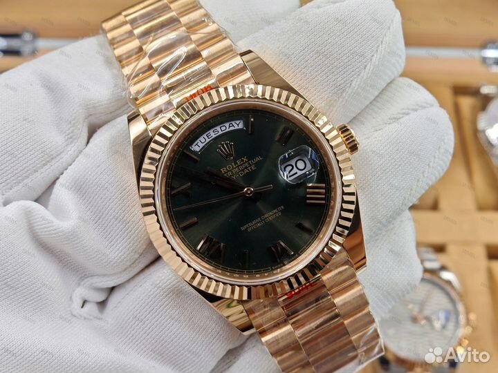 Механические мужские часы Rolex Day-Date Gold