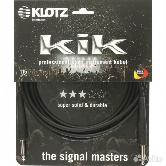 Кабель инструментальный Klotz KIK1.5ppsw