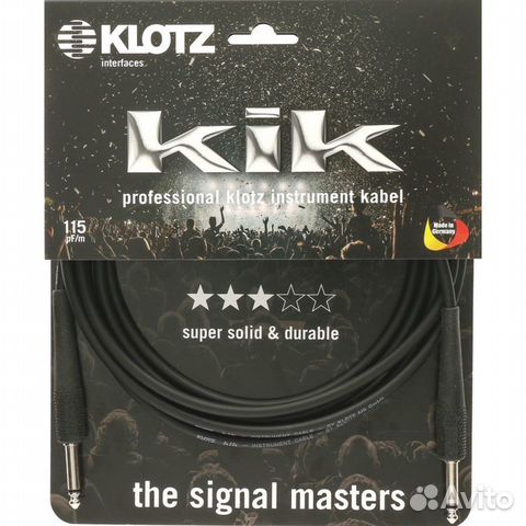 Кабель инструментальный Klotz KIK1.5ppsw