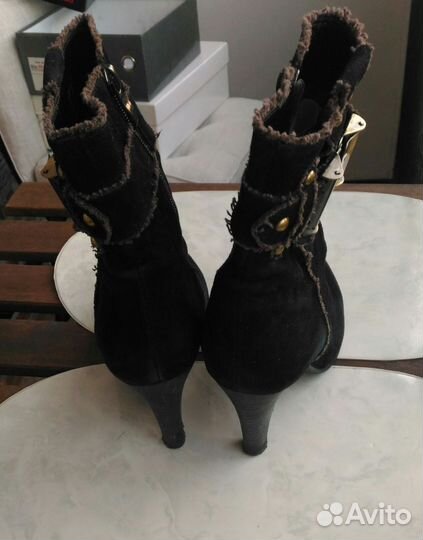 Сапоги - Полусапоги утепл.весна/осень, натур.замша