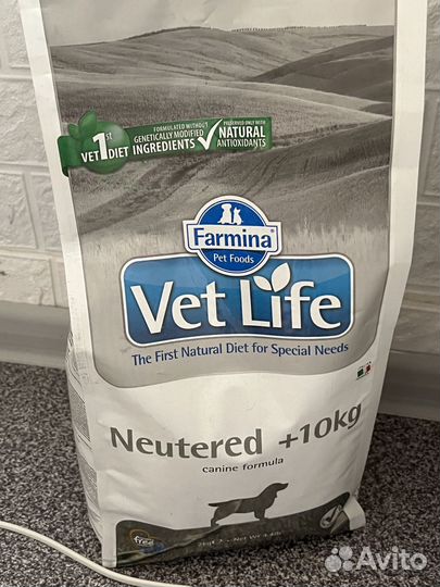 Корм vetlife для собак neutered 10 kg