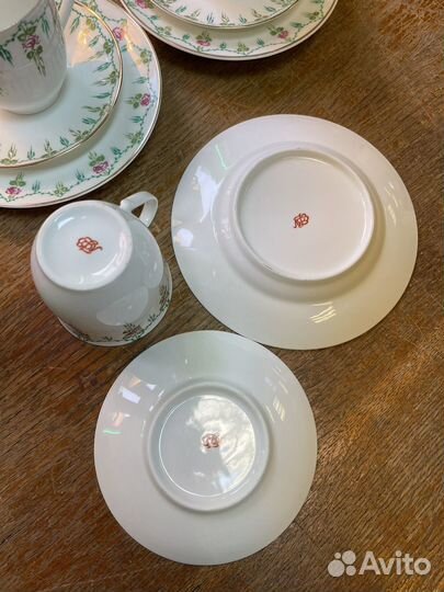 Кофейный сервиз лфз. Костяной фарфор. Трио